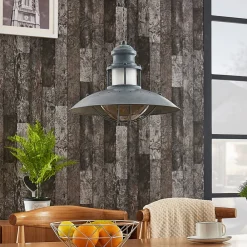 Lindby Louisanne pendellampe, Ø35cm, grågrøn, metal, glas