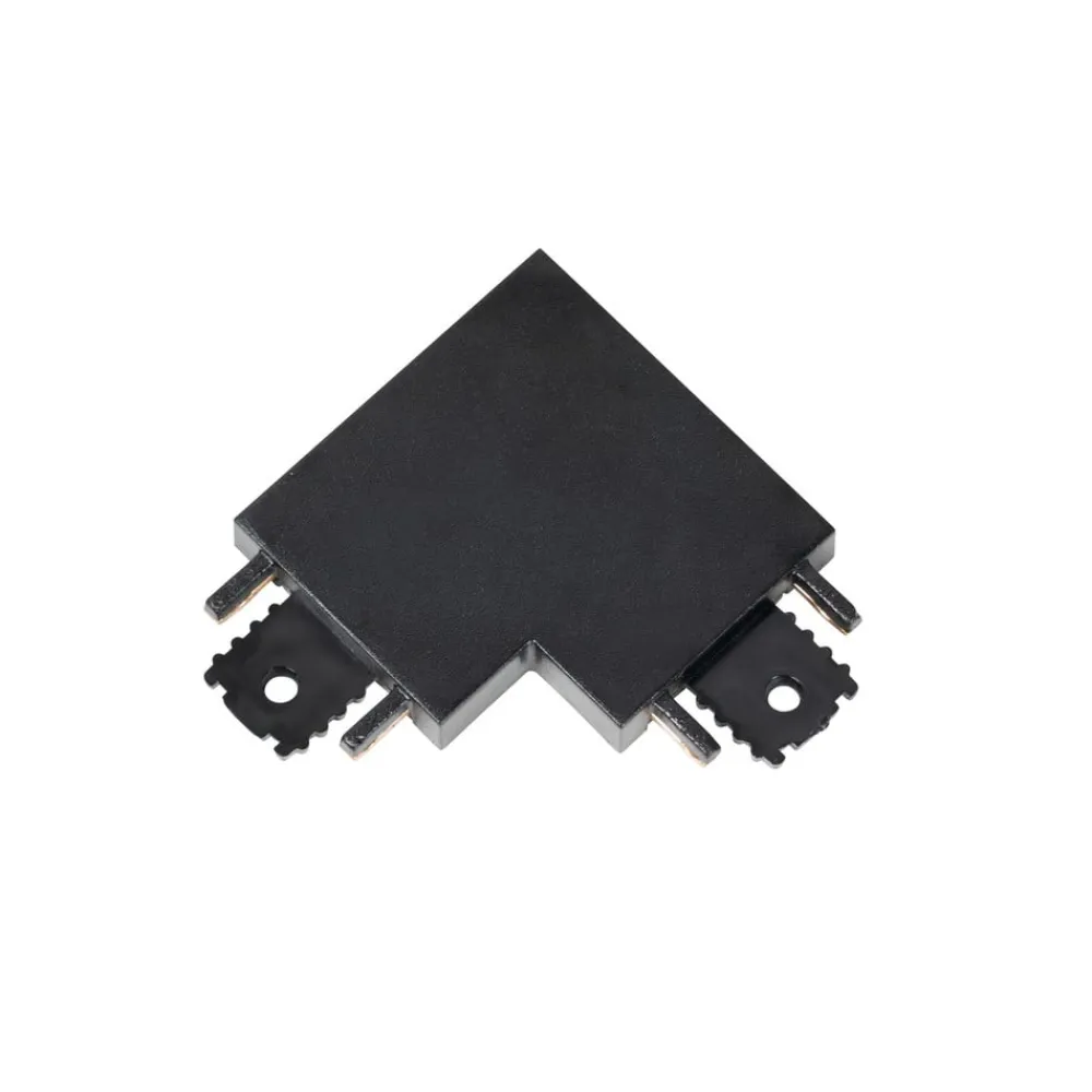 Lindby L-stik Lumaro, 90°, sort, kantet, sæt med 2 stk