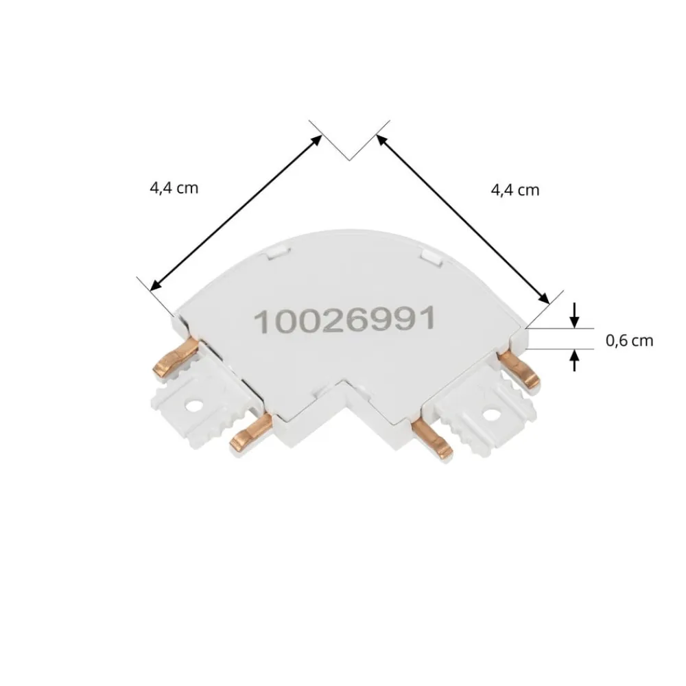 L-stik Lumaro, hvid, 90°, afrundet, sæt med 2 stk^Lindby Sale