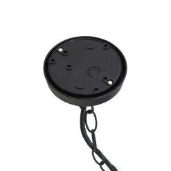 Lindby Luciane udendørs pendel, sort, aluminium, Ø 31,8 cm