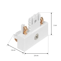 Lindby Lumaro hjørnestik, hvid, plast
