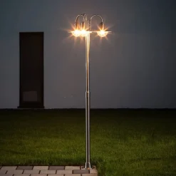 lygtepæl Damion, 200 cm, 3 lyskilder, E27, IP44^Lindby Sale