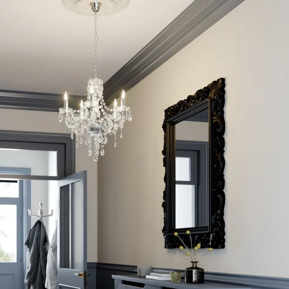 Lindby Lysekroner>lysekrone Merida, krom, metal, 5 lyskilder, Ø 52 cm