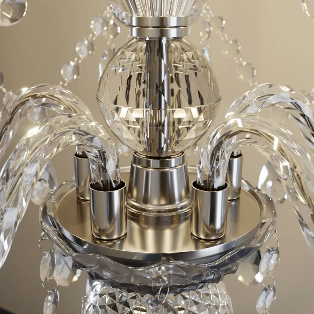 Lindby Lysekroner>lysekrone Merida, krom, metal, 5 lyskilder, Ø 52 cm