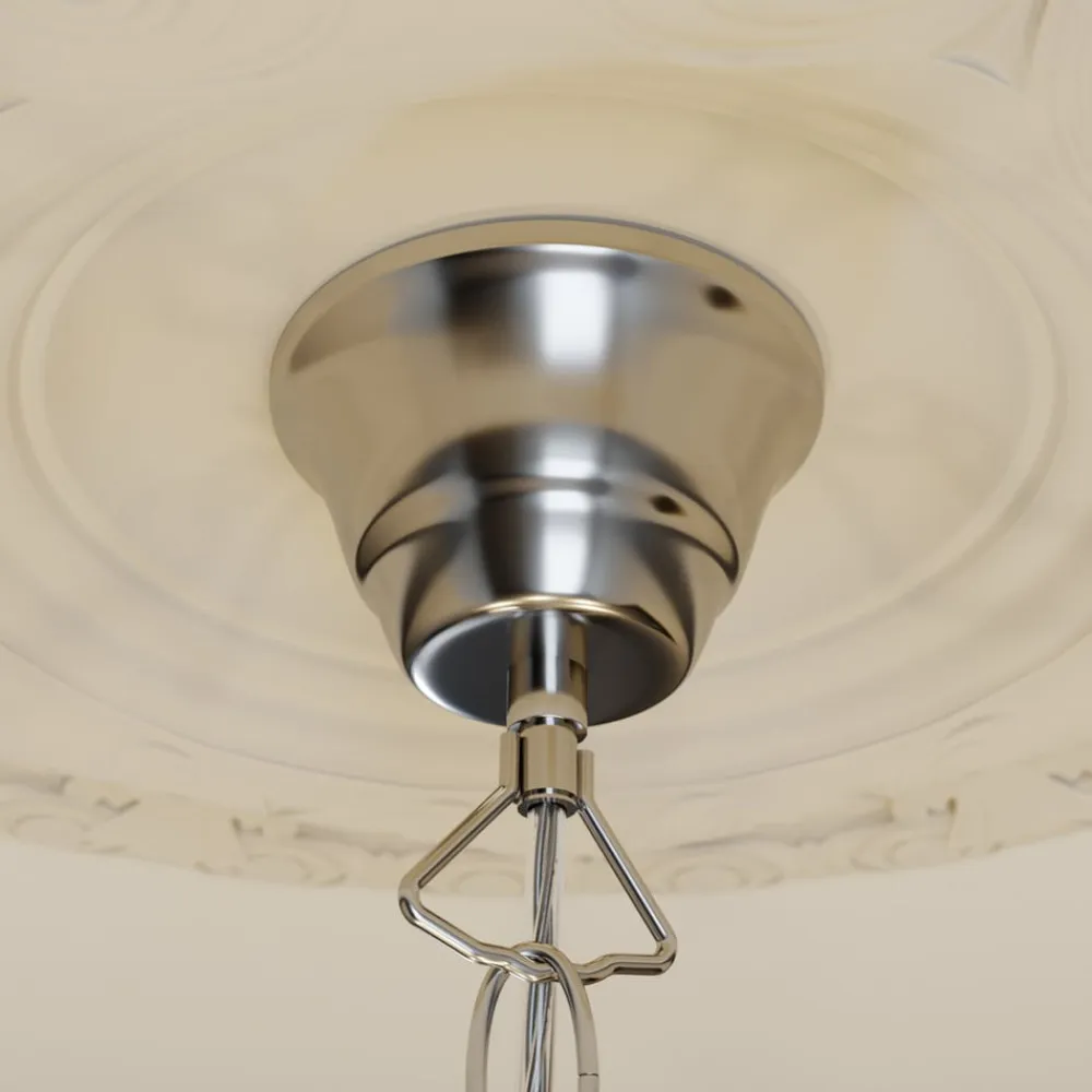 Lindby Lysekroner>lysekrone Merida, krom, metal, 5 lyskilder, Ø 52 cm