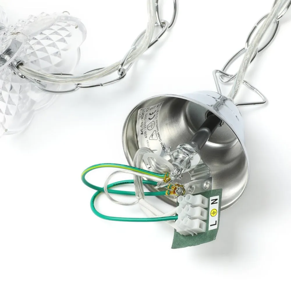 Lindby Lysekroner>lysekrone Merida, krom, metal, 5 lyskilder, Ø 52 cm