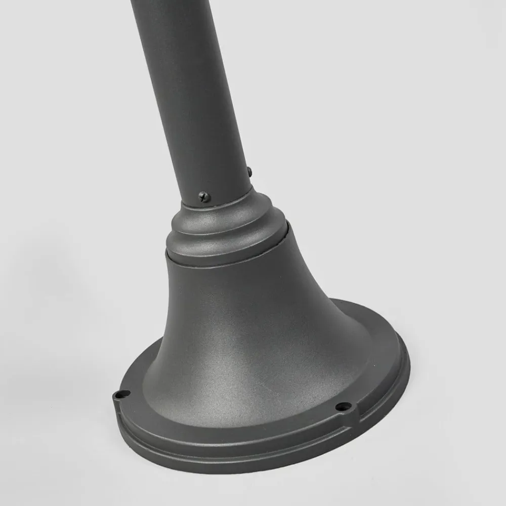 Lindby Lygtepæle>Madea udendørslampe, grå, 2 lyskilder, 212 cm, E27, IP44
