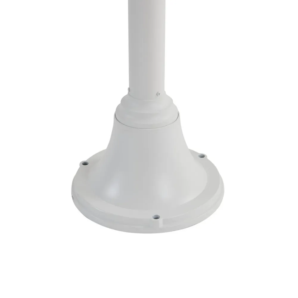 Lindby Lygtepæle>Madea udendørslampe, hvid, 2 lyskilder, 213 cm, E27, IP44