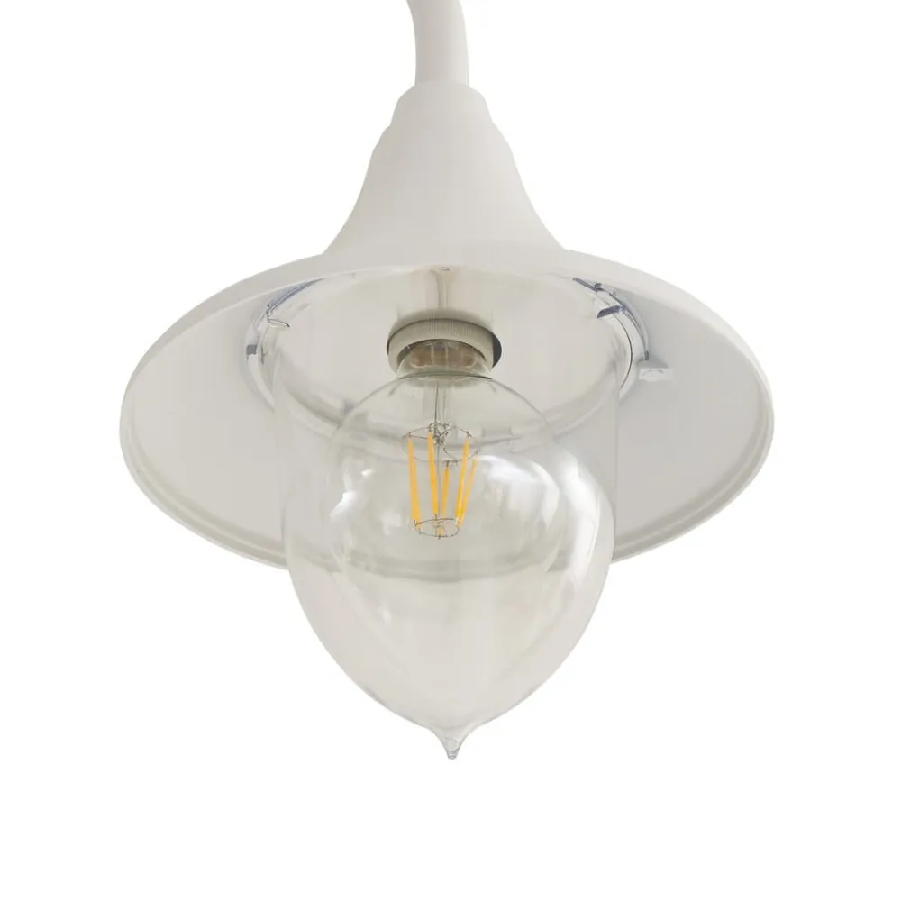 Lindby Lygtepæle>Madea udendørslampe, hvid, 2 lyskilder, 213 cm, E27, IP44