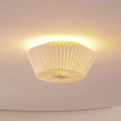 Magali loftlampe, hvid, papir, Ø 45 cm, E27^Lindby Sale