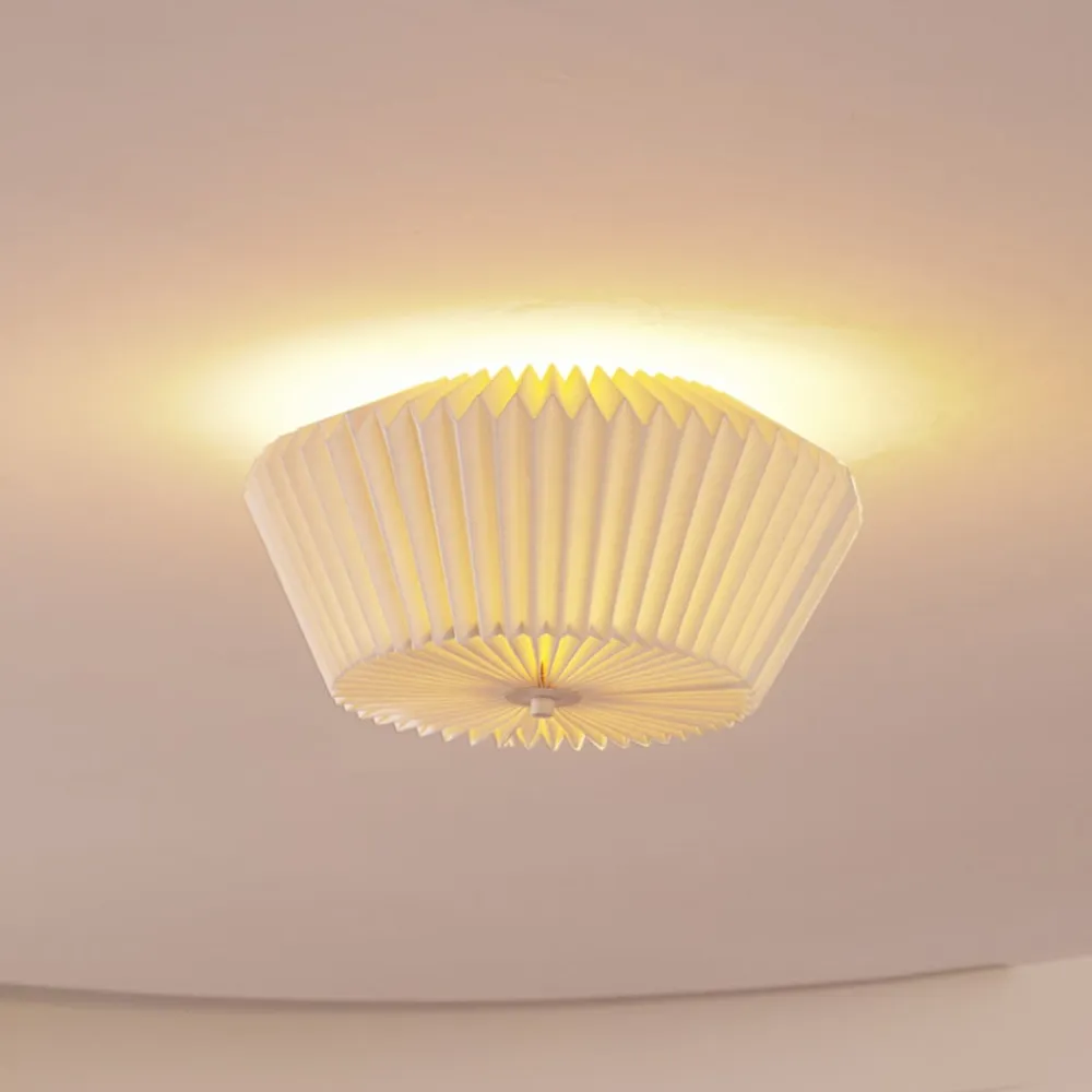 Magali loftlampe, hvid, papir, Ø 45 cm, E27^Lindby Sale