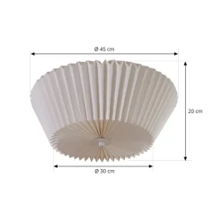 Magali loftlampe, hvid, papir, Ø 45 cm, E27^Lindby Sale