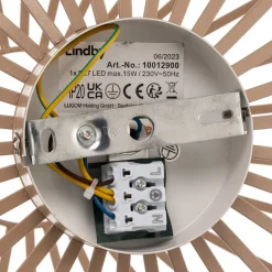 Lindby Maivi loftslampe, beige, 40 cm, jern, bur