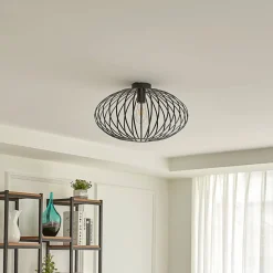 Lindby Gang|Loftlamper>Maivi loftslampe, sort, 50 cm, jern, bur