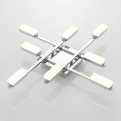 Mally LED-loftlampe i krom, 8 lyskilder^Lindby Discount
