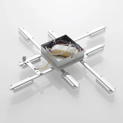 Mally LED-loftlampe i krom, 8 lyskilder^Lindby Discount