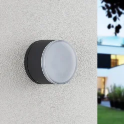 Lindby Mathea udendørs LED-loftlampe, cylinder