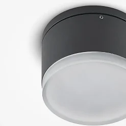 Lindby Mathea udendørs LED-loftlampe, cylinder