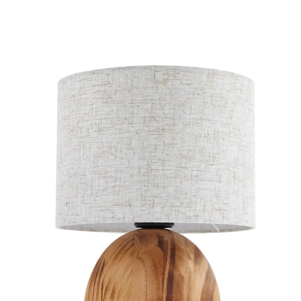 Mayumi bordlampe, højde 31 cm, træ, tekstil^Lindby Hot