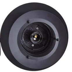 Lindby Meliora udendørs væglampe, sort, jern, IP44, E27