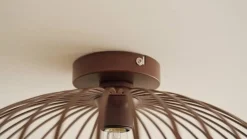 Nahele loftlampe, brun, metal, Ø 40 cm, E27^Lindby