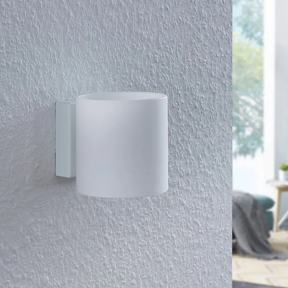 Lindby Nanda væglampe i glas, rund