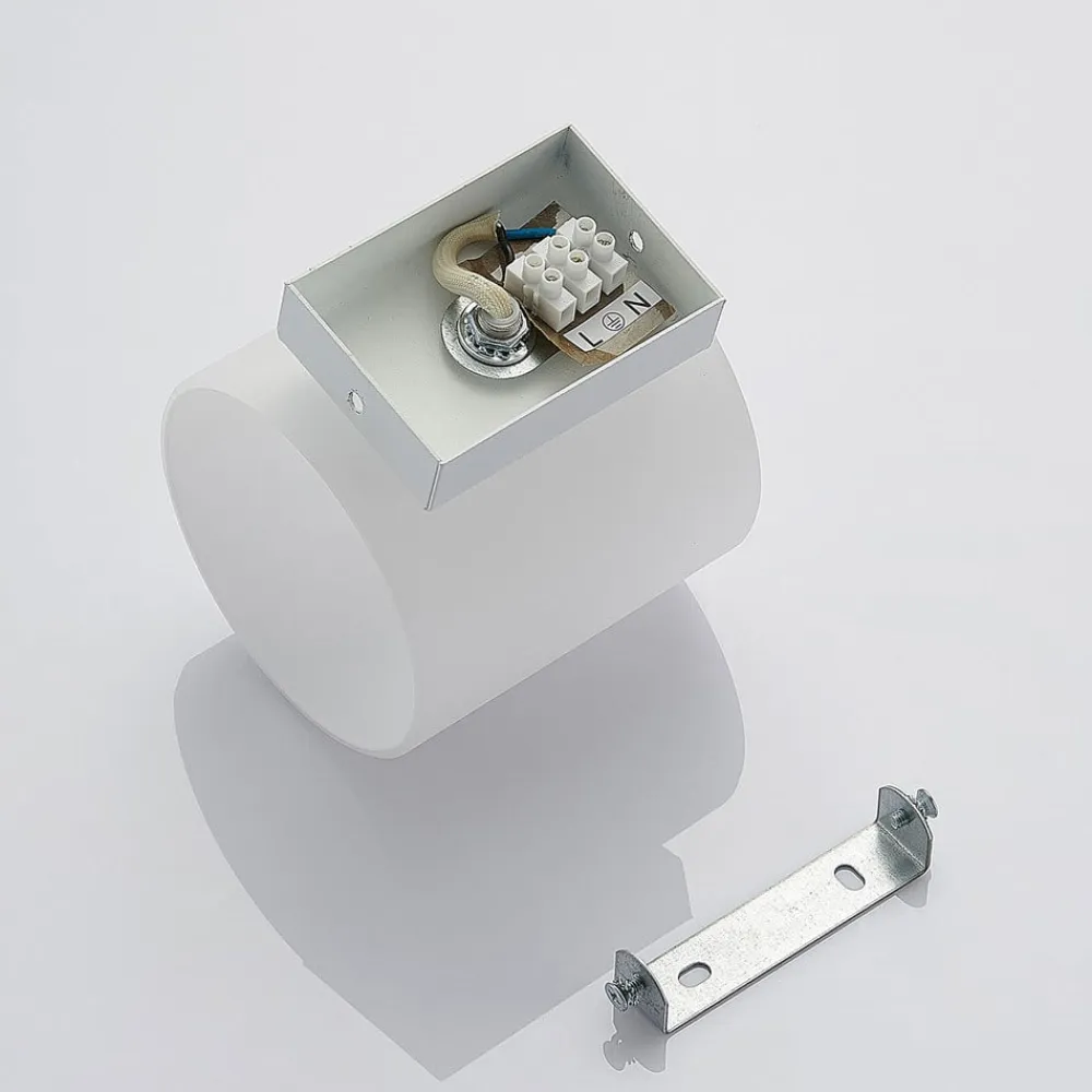 Lindby Nanda væglampe i glas, rund