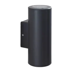 Lindby Nati udendørs væglampe, 22 cm, antracit, IP54, rund