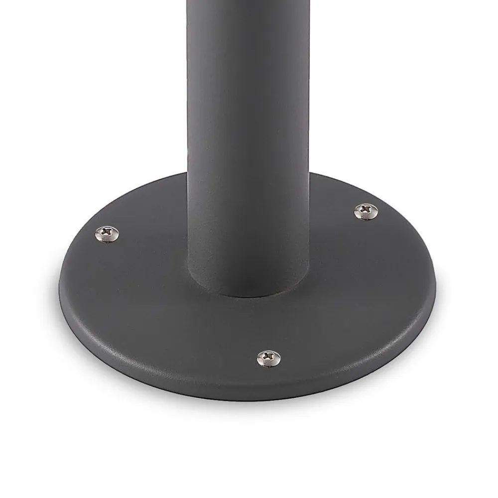 Lindby Sokkellamper>Ojali sokkellampe, rund, mørkegrå