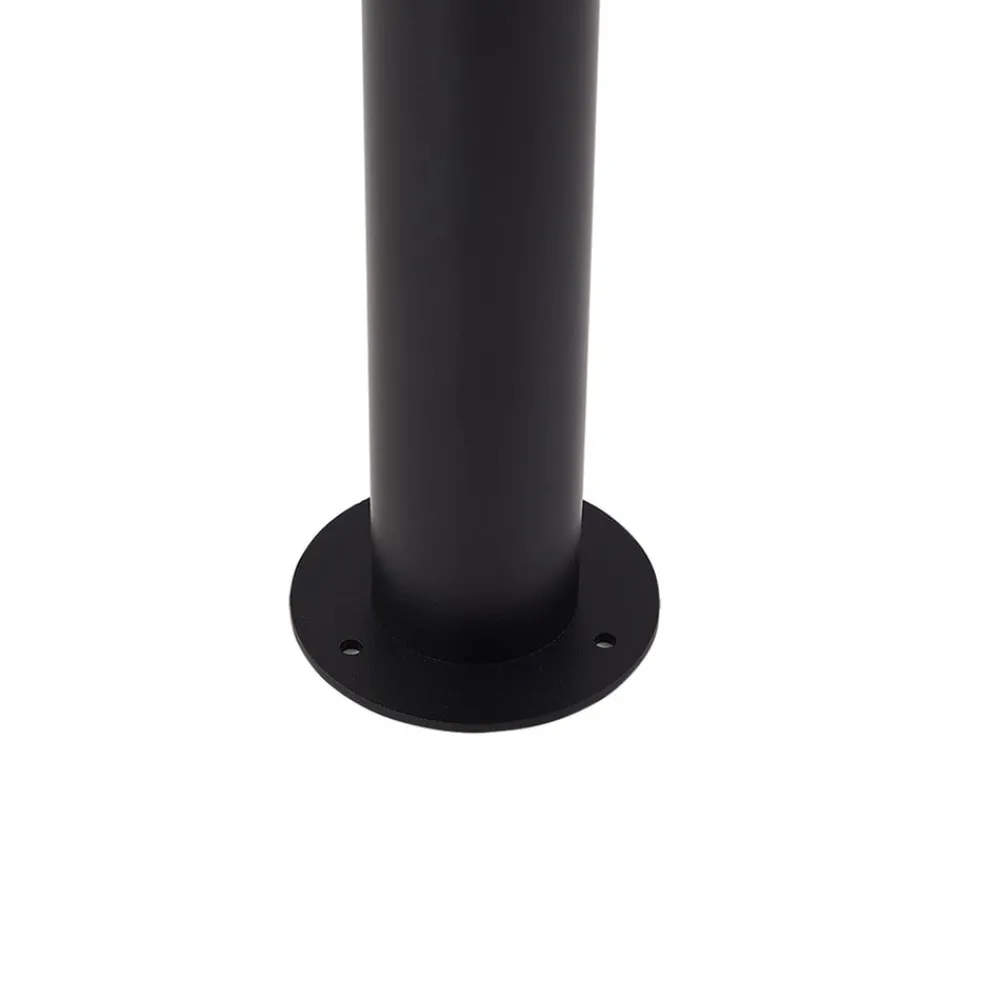 Lindby Terrassebelysning>Orfeas sokkellampe, sort/hvid, aluminium, Ø 24 cm