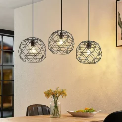 Lindby Paridimo hængelampe af stål, 3 lyskilder