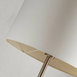 Parsa gulvlampe, hvid, tekstil, højde 167 cm, E27^Lindby Sale