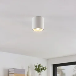 Lindby Parvin aluminium downlight, rund, hvid