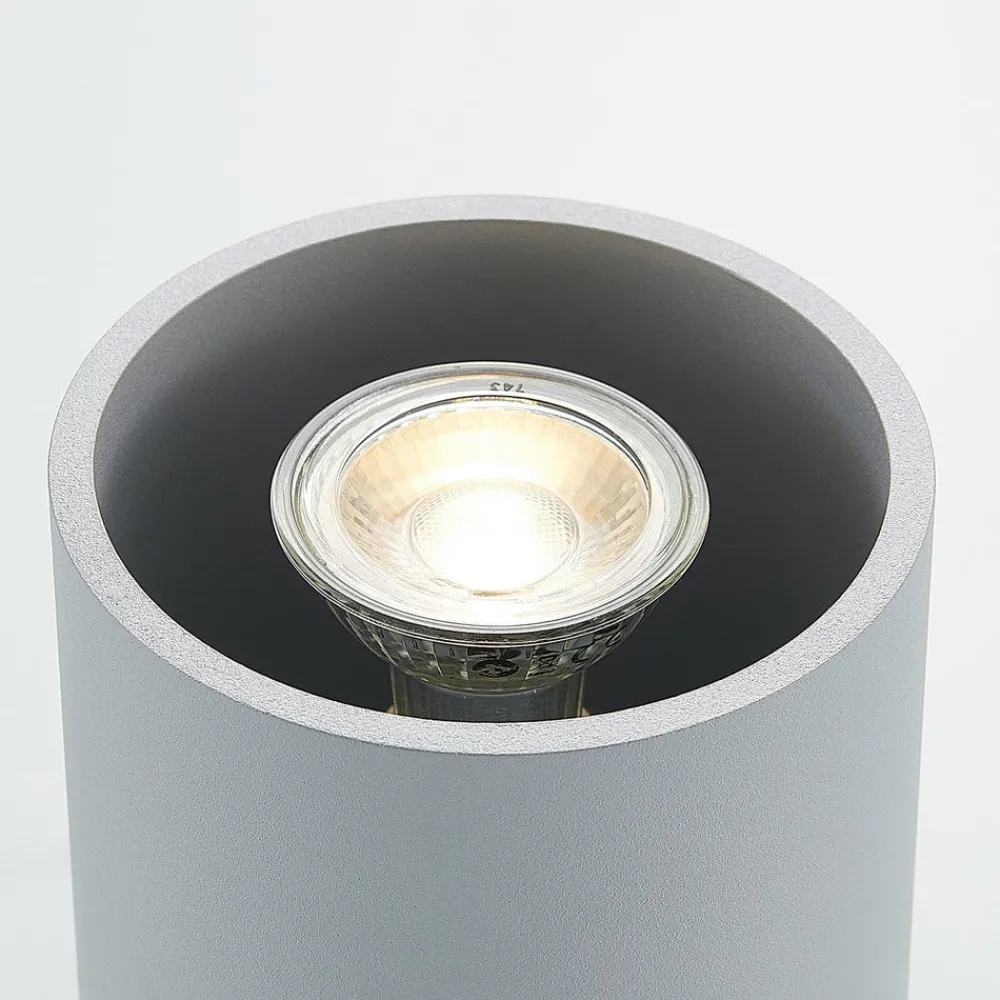 Lindby Loftlamper>Parvin aluminium downlight, rund, grå