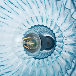 pendel Belarion, blå, 1-lys, glas, Ø 23 cm^Lindby Clearance