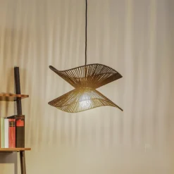 Lindby Pendellamper>pendel Valdorin, sort, papir, Ø 40 cm, E27