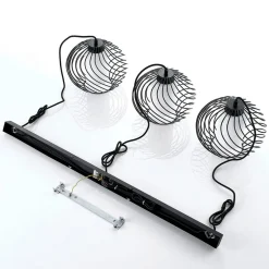 pendellampe Cedrice, 3 lyskilder, sort, metal, E27^Lindby