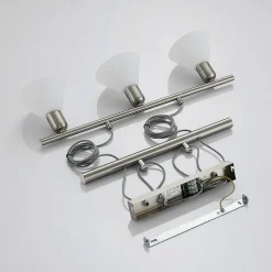 pendellampe Delira, 3 lyskilder, nikkel, højdejusterbar^Lindby