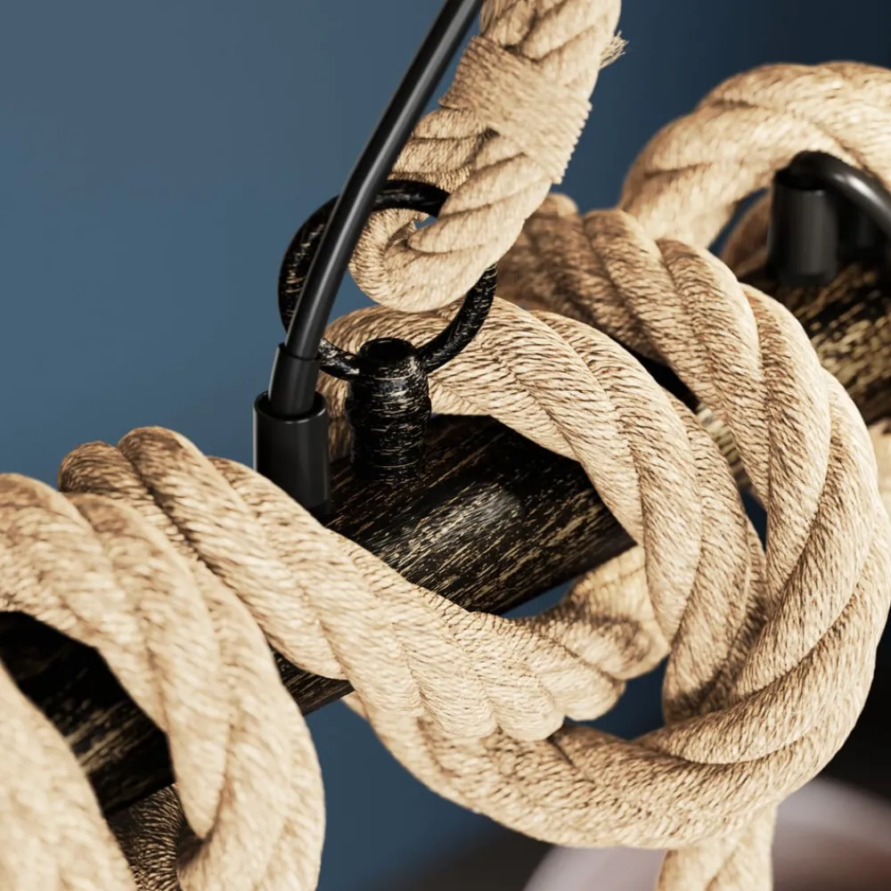 Lindby Pendellamper|Pendellamper>pendellampe Hajo, 100 cm, 6 lyskilder, rebpendel