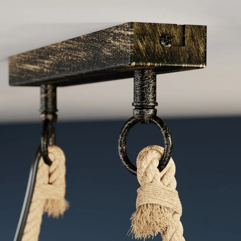 Lindby Pendellamper|Pendellamper>pendellampe Hajo, 100 cm, 6 lyskilder, rebpendel