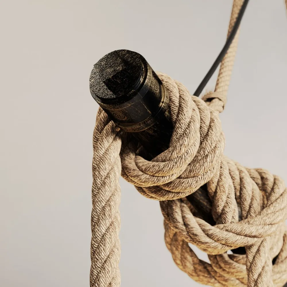 Lindby Pendellamper|Pendellamper>pendellampe Hajo, 100 cm, 6 lyskilder, rebpendel