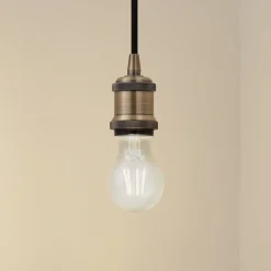 Lindby Pendellamper|Pendellamper>pendellampe Hattie, messing, Ø 5 cm, metal, E27