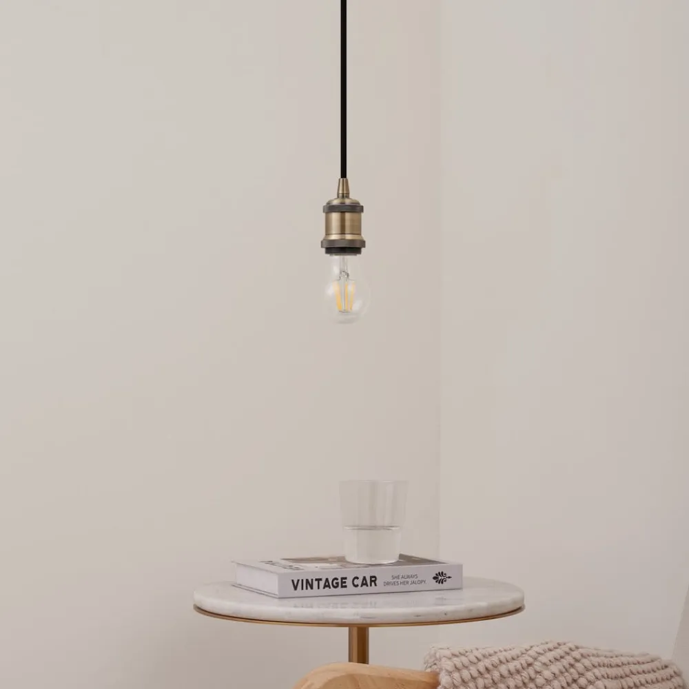 Lindby Pendellamper|Pendellamper>pendellampe Hattie, messing, Ø 5 cm, metal, E27