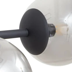 Lindby pendellampe Isamer, røggrå, 130 cm, globus