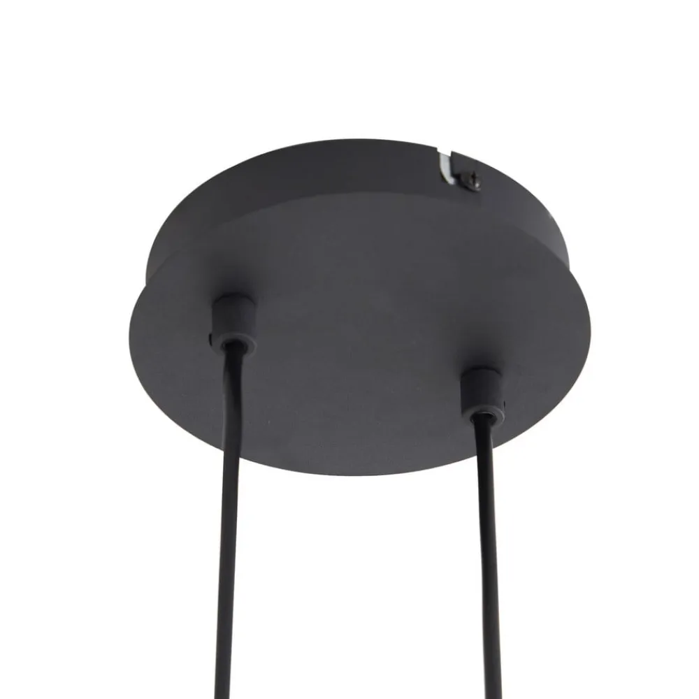 Lindby pendellampe Isamer, røggrå, 130 cm, globus