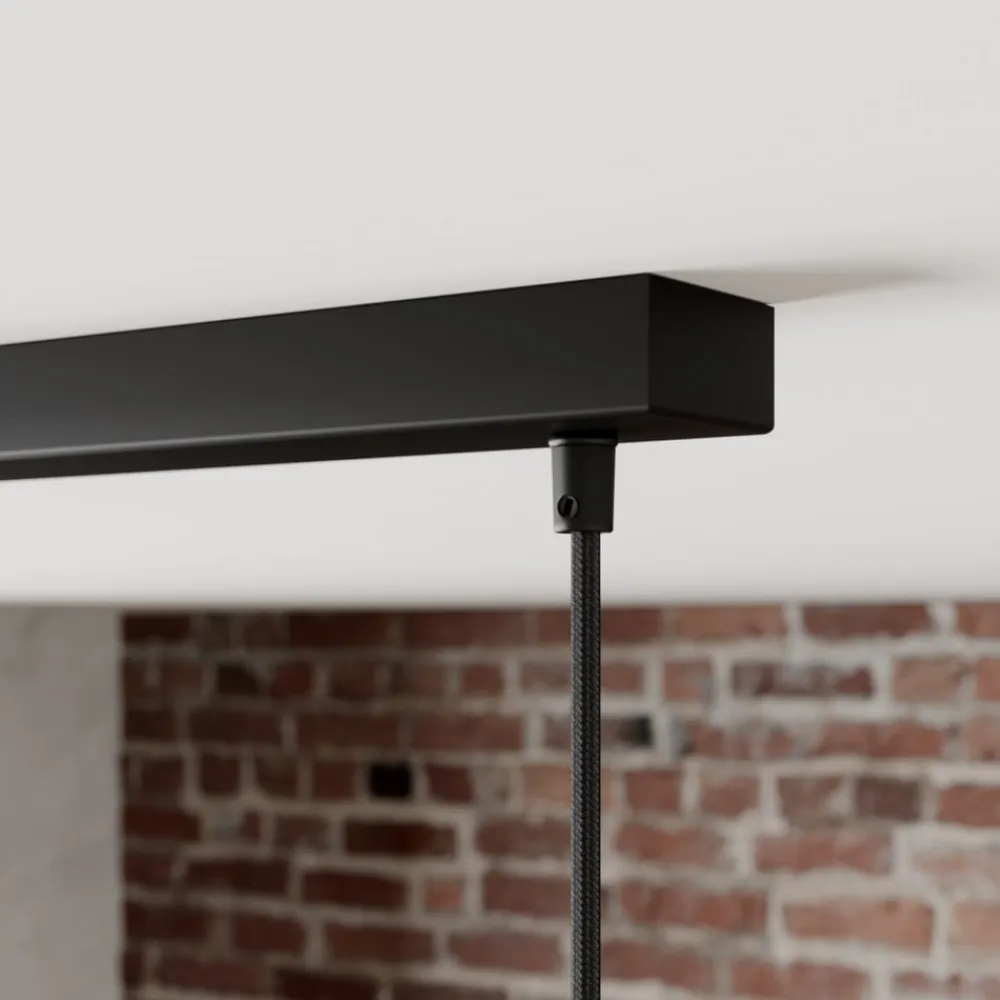 pendellampe Jasminka, sort/guld, metal, 4 lyskilder.^Lindby Best