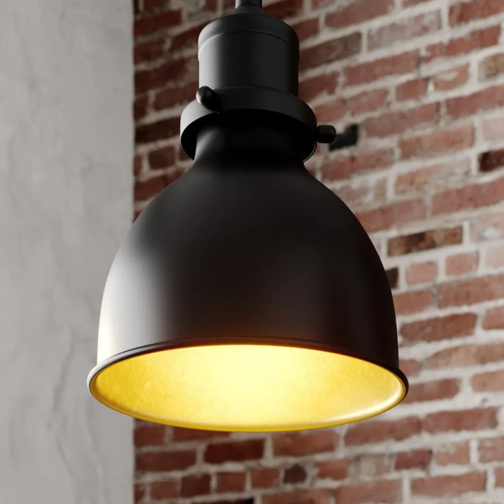 pendellampe Jasminka, sort/guld, metal, 4 lyskilder.^Lindby Best