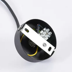 Lindby pendellampe Jasminka, sort/guld, metal, 1 lyskilde.