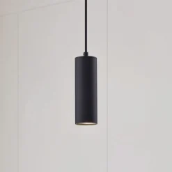 Lindby Pendellamper|Pendellamper>pendellampe Joffrey, Ø 6 cm, sort, metal, GU10