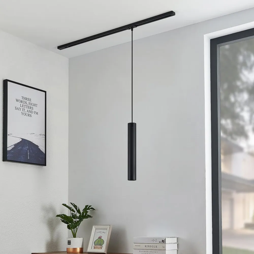 pendellampe Linaro, 40 cm, sort, 1-faset, GU10^Lindby Clearance